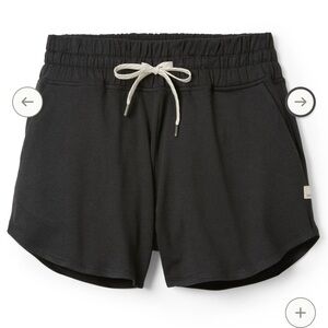 Vuori Black Halo  Athletic Shorts with Contrast Tie